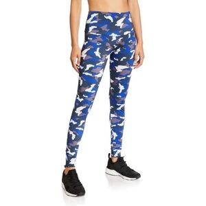 Onzie Blue & Grey Camo Print High Rise Leggings Size Small/Medium